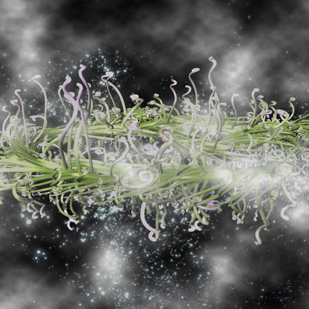 Decor: "A mysterious plant in the clouds in a distant galaxy";の写真素材