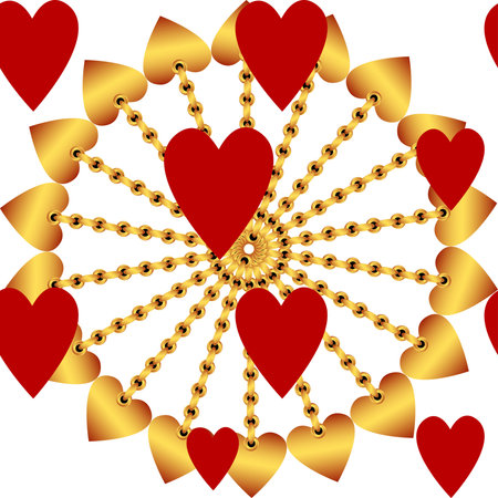 Ornate seamless texture in the form of square tilesのイラスト素材