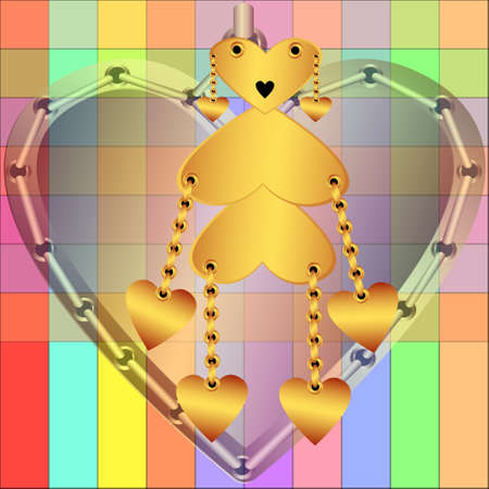 Patterned vector drawing in the form of square tilesのイラスト素材