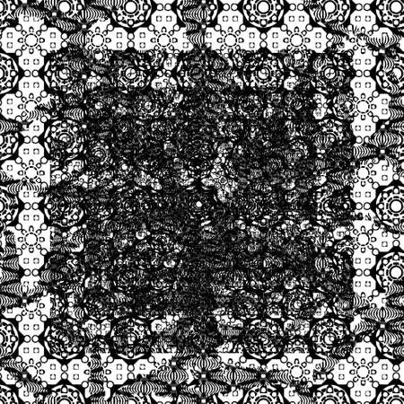 Creative patterned texture in the form of square tilesのイラスト素材