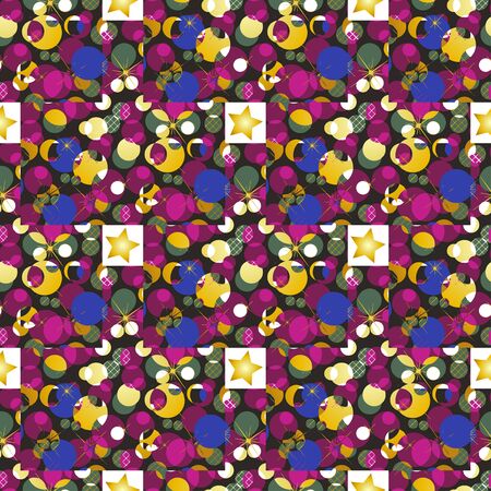 Ornate creative texture  in the form of square tiles (vector EPS 10)のイラスト素材