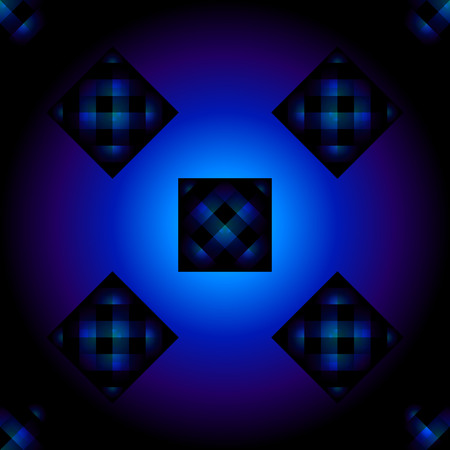 Creative patterned texture in the form of square tilesのイラスト素材