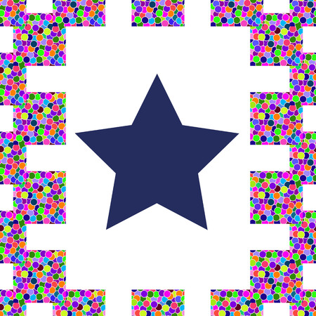 Ornate creative texture in the form of square tilesのイラスト素材