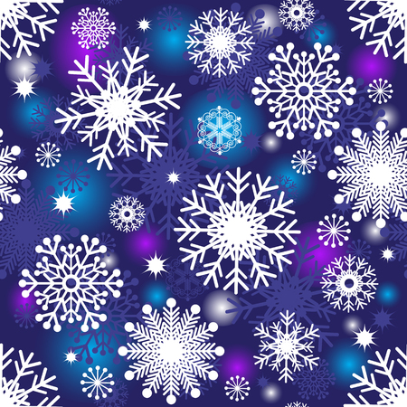 Set of gradient snowflakes isolated on black background for christmas decoration, eps 8のイラスト素材