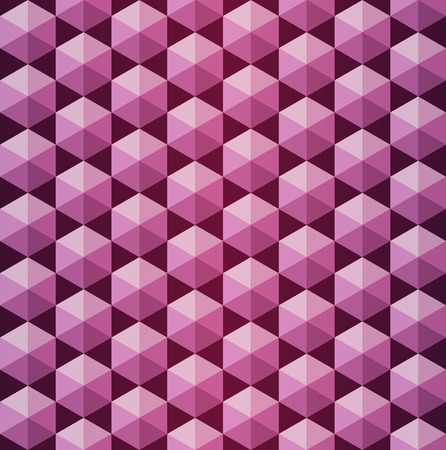 Pink and purple seamless pattern of volumetric hexagons, eps 10のイラスト素材