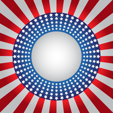 Bright banner, frame, background in the style of the national American flag. Vector image. EPS 8のイラスト素材