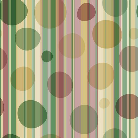 Seamless pattern with pastel stripes and transparent balls. Retro background.のイラスト素材