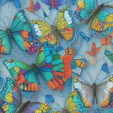 Creative patterned butterfly background, vector eps 10のイラスト素材