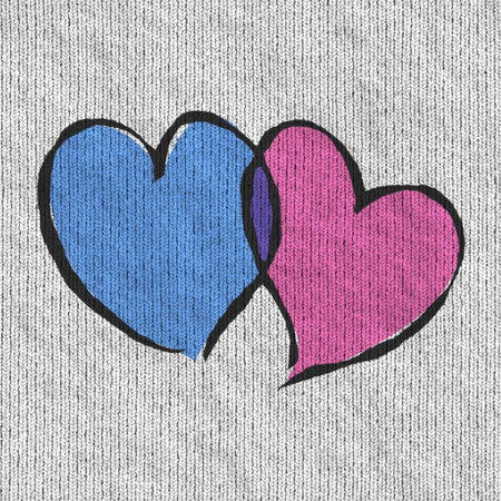 Creative heart texture in the form of hearts, vector eps 10の写真素材