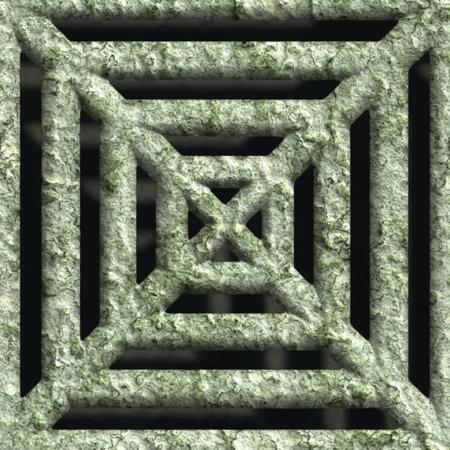 geometric pattern in the form of a lattice on a black backgroundのイラスト素材