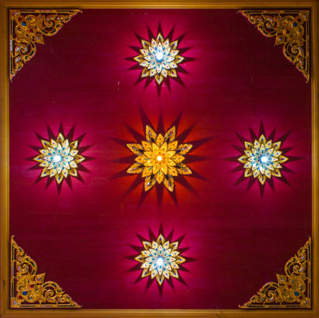 thai ceiling textureの写真素材