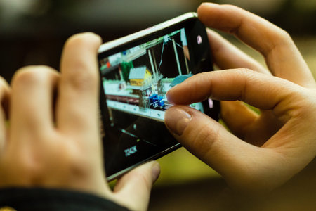 The image displayed in the smartphone