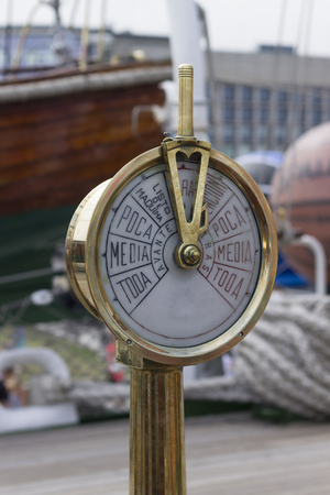 Historical speedometer on the old shipの写真素材