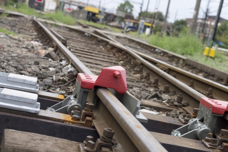 Railroad switch.の写真素材