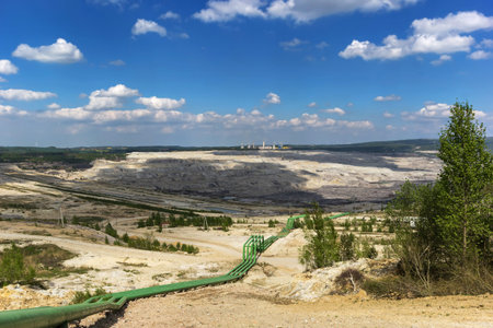 Brown coal open pit mine in Poland