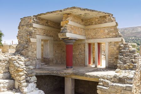 Antique palace in Knossos, Crete in Greeceの写真素材