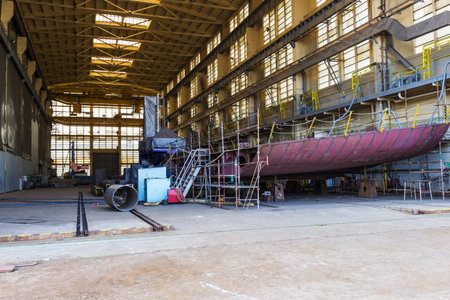 Hall production in the shipyards of Gdynia, Poland