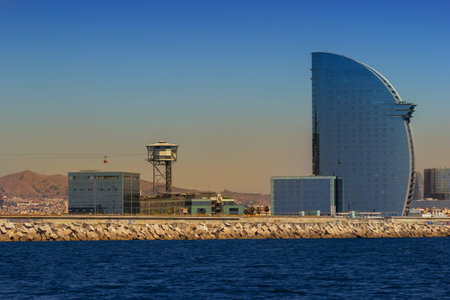 The Panorama of Barcelona, Spainの写真素材