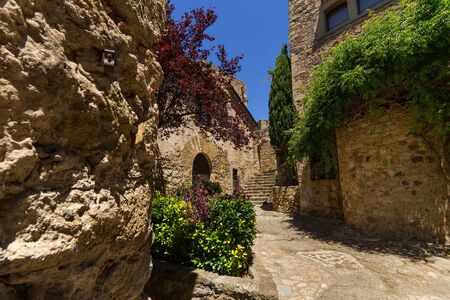 The Pals medieval town in Catalonia, Spainの写真素材