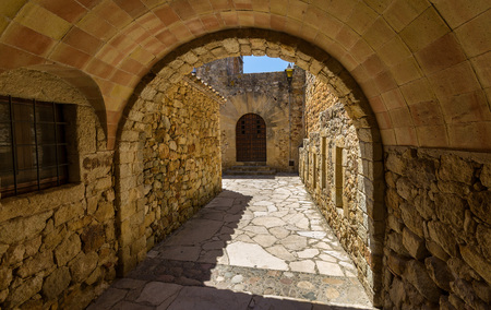 The Pals medieval town in Catalonia, Spainの写真素材
