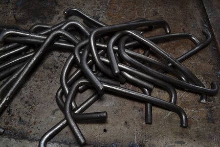 Steel wire blanks for metalworking and metal structures assemblyの写真素材