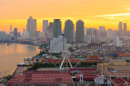 Bangkok city skyline in the morningの写真素材
