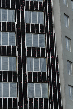 Insulation material of modern wall covering of high-rise city building
