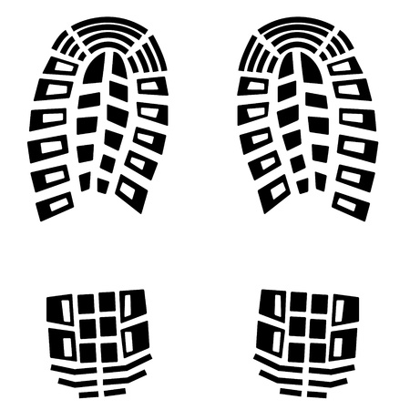 black footstep backgroundのイラスト素材