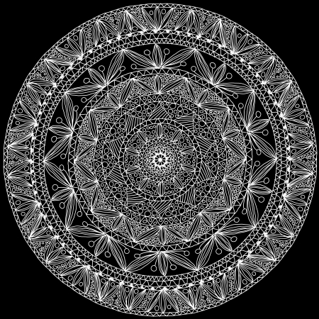 Hand-made ornamental round lace のイラスト素材