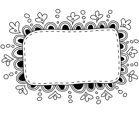 Hand made doodle frameのイラスト素材