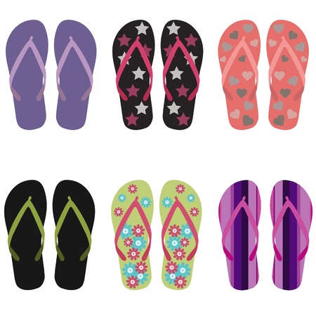 Flip flops setのイラスト素材