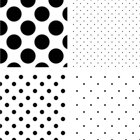 Polka dot seamless pattern set のイラスト素材