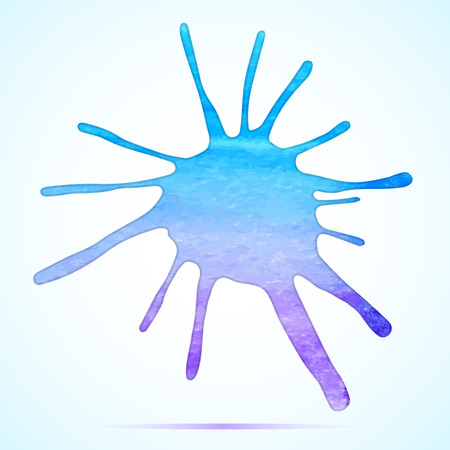 Blue watercolor paint vector blotのイラスト素材