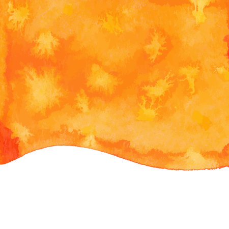 Orange watercolor paint vector backgroundのイラスト素材