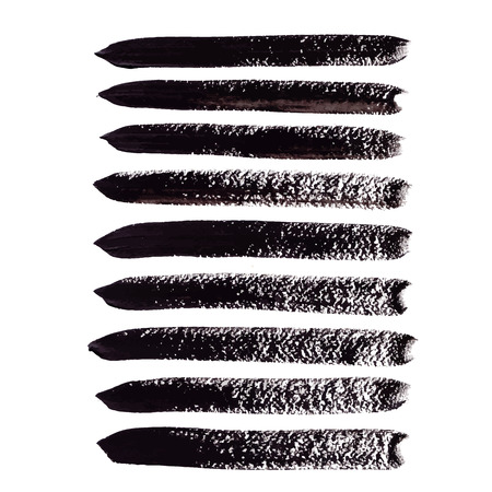 Black acrylic vector brush strokesのイラスト素材