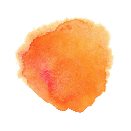 Orange watercolor spotのイラスト素材