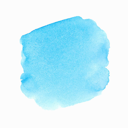Bright blue watercolor spotのイラスト素材