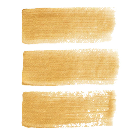 Gold acrylic vector brush strokesのイラスト素材