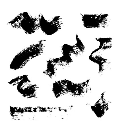Mascara brush stroke setのイラスト素材