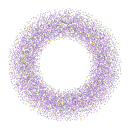Mardi Gras dotted frameのイラスト素材