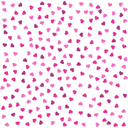 Seamless pattern with pink and purple heartsのイラスト素材