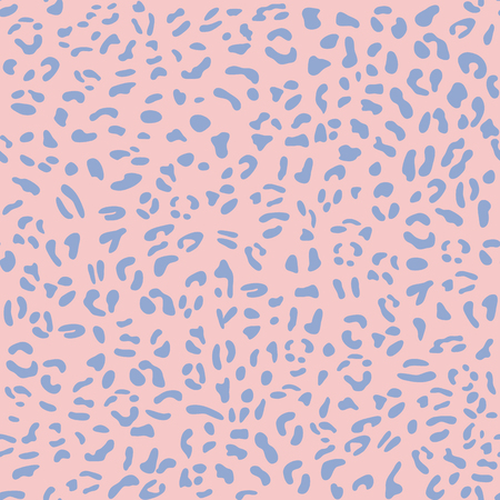Cat seamless pattern. Vector illustration. Rose quarts and serenity colors. Animal skin.のイラスト素材