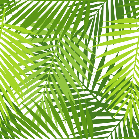 Palm leaf silhouettes seamless pattern. Tropical leaves.のイラスト素材
