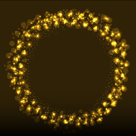 Abstract bokeh background with shining particlesのイラスト素材