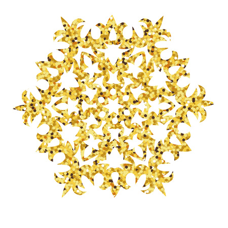 Christmas gold card with snowflake. illustrationのイラスト素材