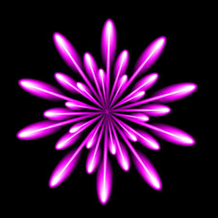 Firework salute burst in black night background. Vector illustration.のイラスト素材