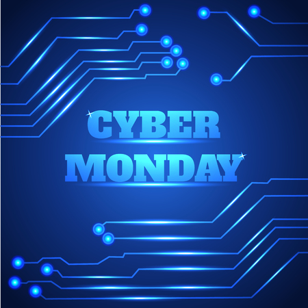Cyber monday sale background. Vector illustrationのイラスト素材