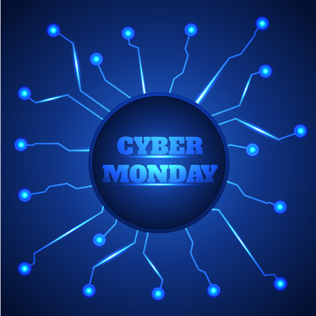 Cyber monday sale background. Vector illustrationのイラスト素材