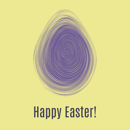 Happy Easter ultra violet card. Egg hunt for children template layout. Vector illustration. のイラスト素材
