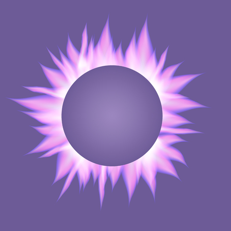 Banner with realistic ultra violet flamesのイラスト素材
